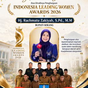Bupati Serang Ratu Zakiyah Raih Penghargaan Leading Women Bidang Percepatan Ekonomi Daerah